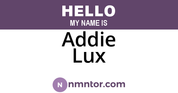 Addie Lux