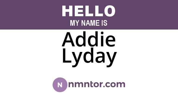 Addie Lyday
