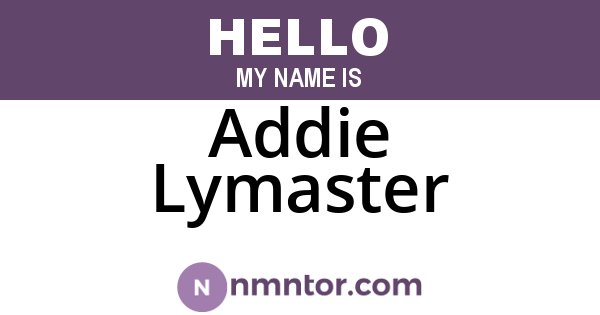 Addie Lymaster
