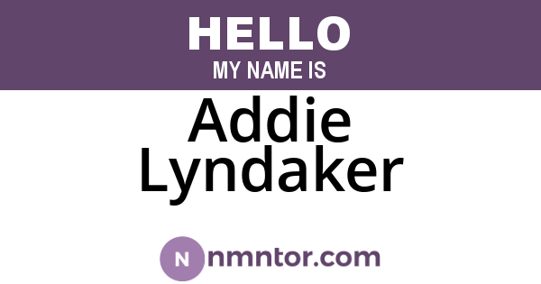 Addie Lyndaker