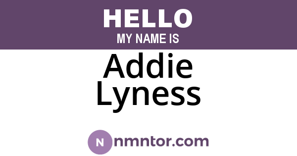 Addie Lyness