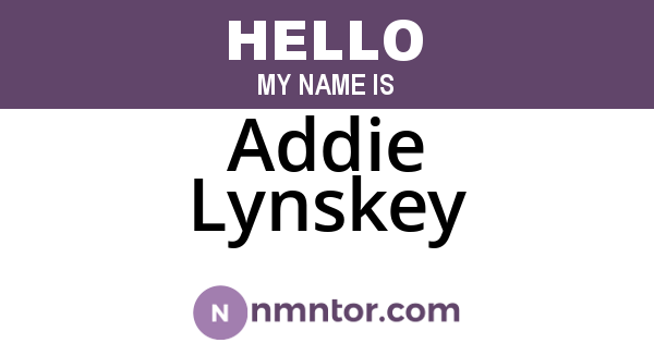 Addie Lynskey