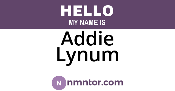 Addie Lynum