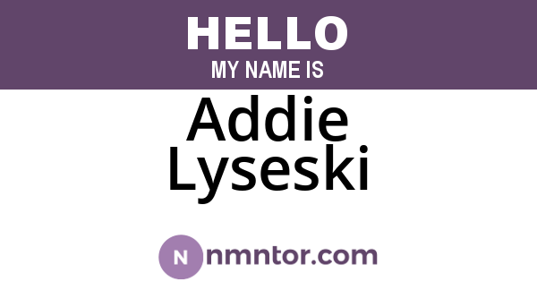 Addie Lyseski