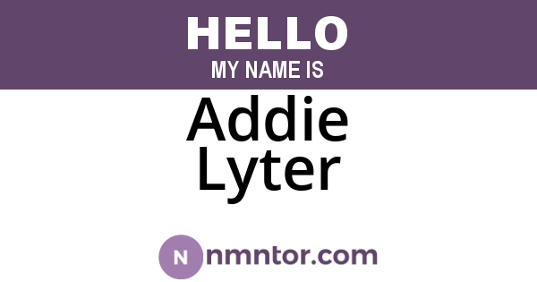 Addie Lyter