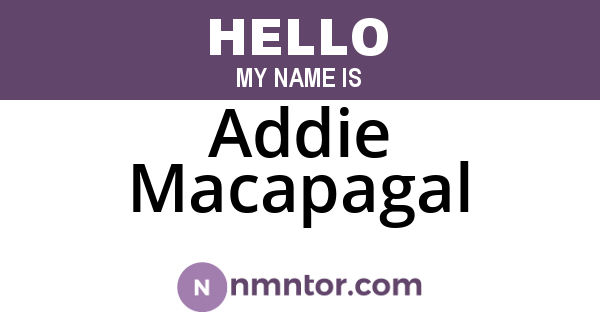 Addie Macapagal