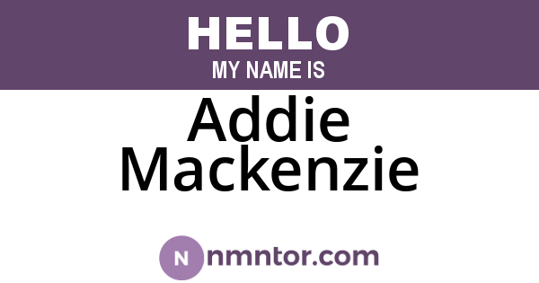 Addie Mackenzie