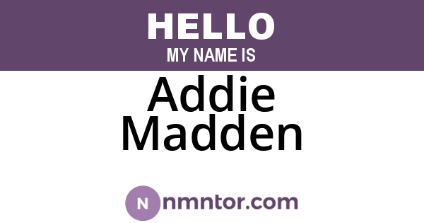 Addie Madden