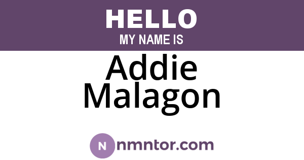 Addie Malagon