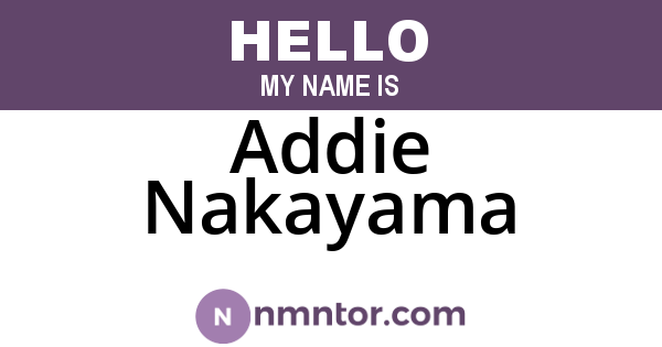 Addie Nakayama