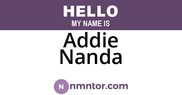 Addie Nanda