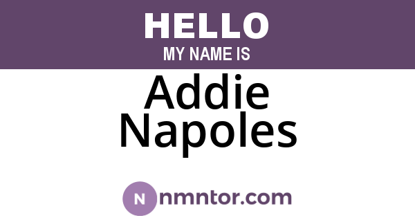 Addie Napoles