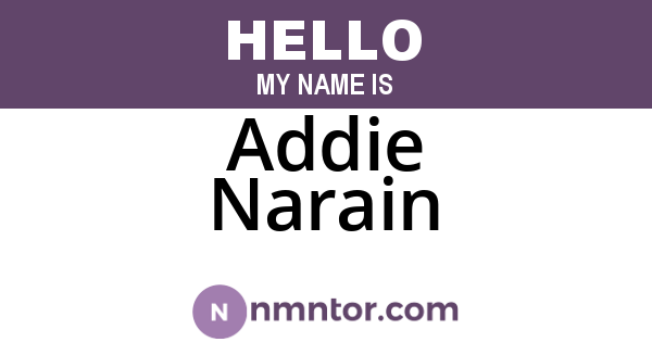 Addie Narain