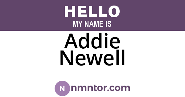 Addie Newell