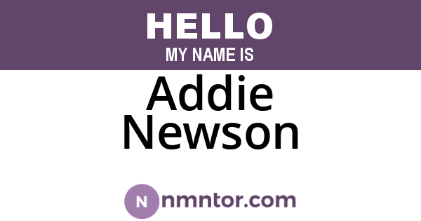 Addie Newson