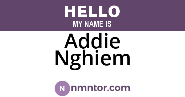 Addie Nghiem