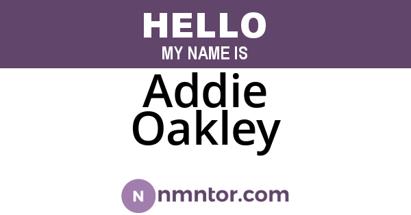 Addie Oakley