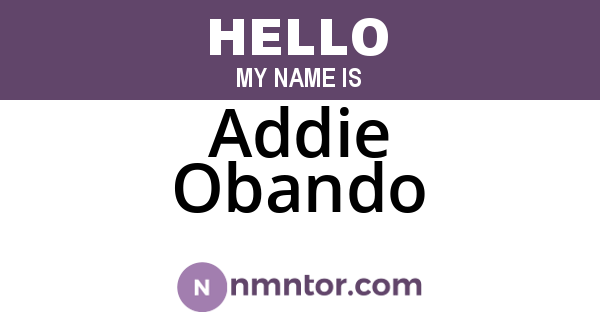 Addie Obando