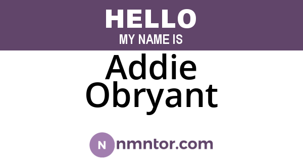 Addie Obryant
