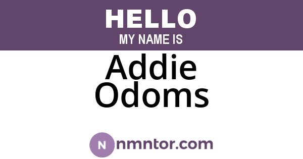 Addie Odoms