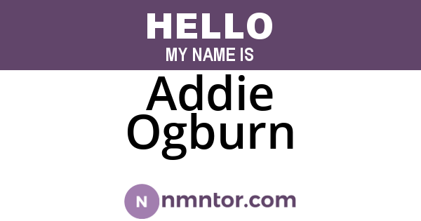 Addie Ogburn