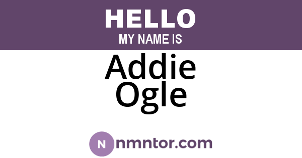 Addie Ogle