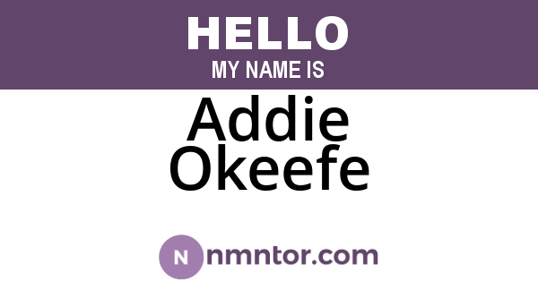 Addie Okeefe
