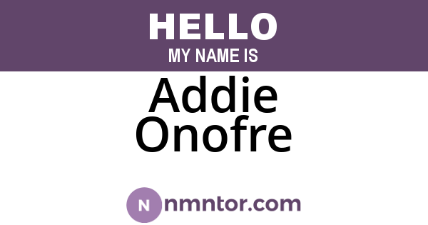 Addie Onofre