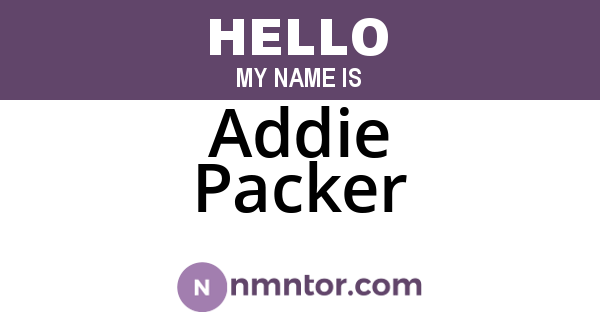 Addie Packer
