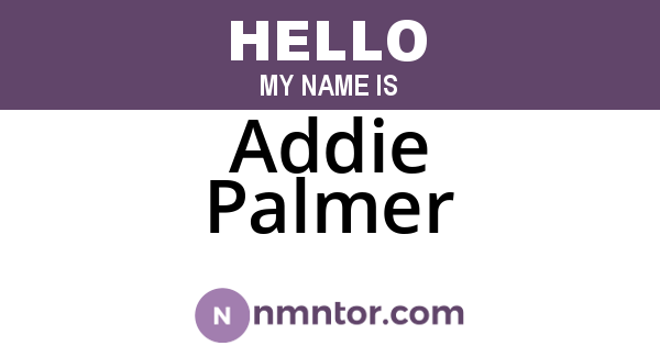 Addie Palmer