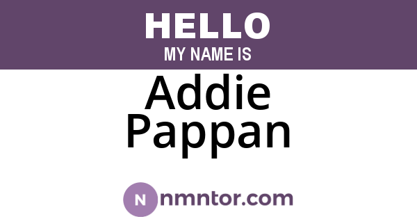 Addie Pappan
