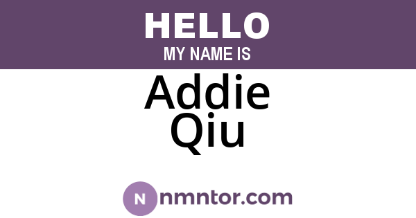 Addie Qiu