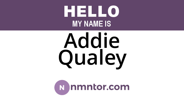 Addie Qualey