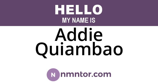 Addie Quiambao