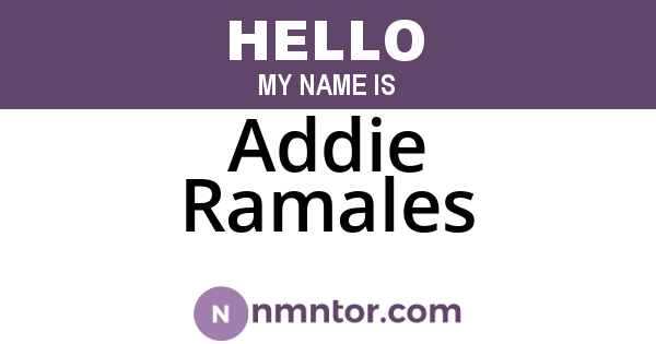 Addie Ramales