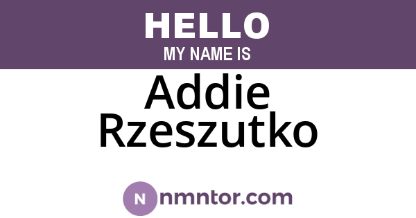Addie Rzeszutko