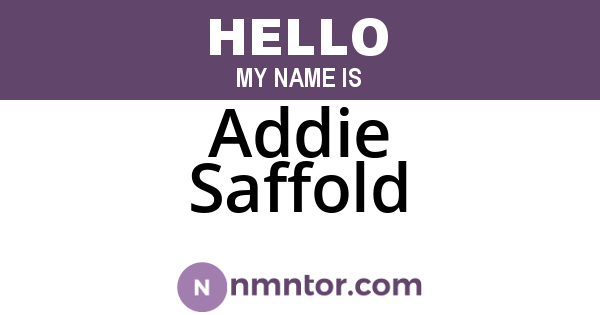 Addie Saffold