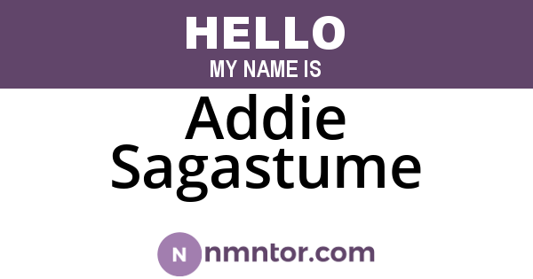 Addie Sagastume