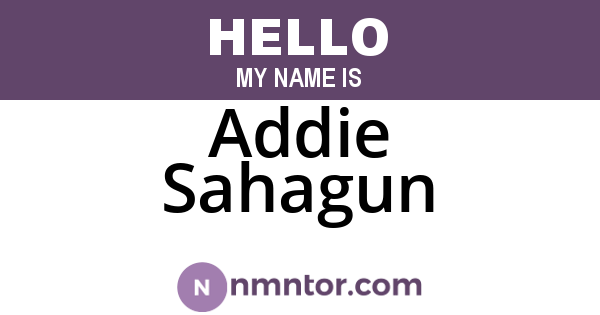 Addie Sahagun