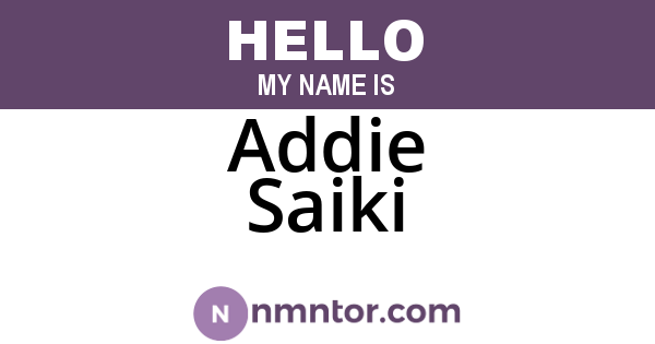 Addie Saiki