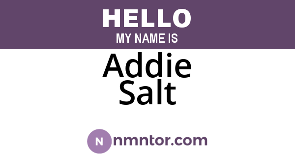 Addie Salt