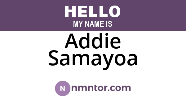 Addie Samayoa