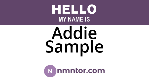 Addie Sample