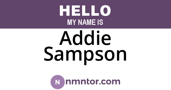 Addie Sampson