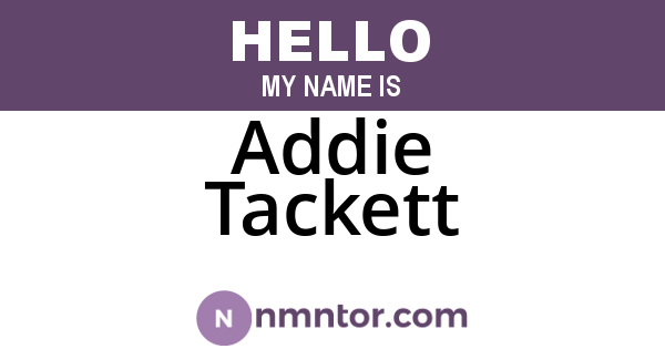 Addie Tackett