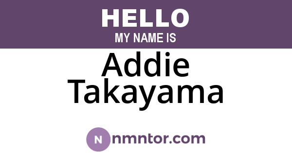 Addie Takayama