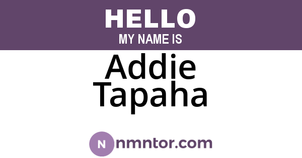 Addie Tapaha