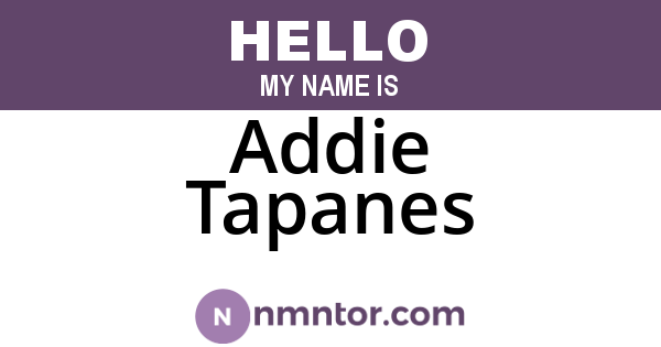 Addie Tapanes