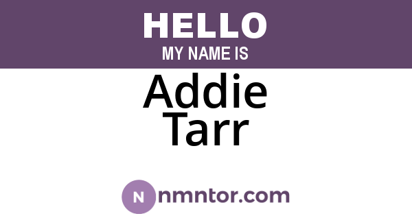 Addie Tarr