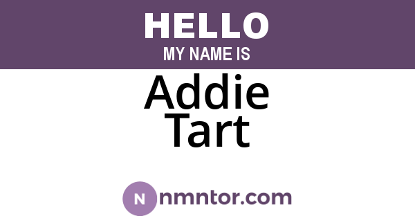Addie Tart